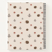 Schattige Hedgehog en Mushrooms Forest Pattern Notitieboek (Achterkant)