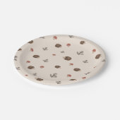 Schattige Hedgehog en Mushrooms Forest Pattern Papieren Bordje (Gekanteld)