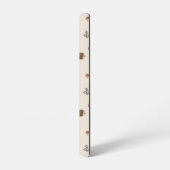 Schattige Hedgehog en Mushrooms Forest Pattern Samsung Galaxy Hoesje (Linkerkant)