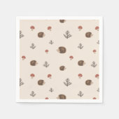 Schattige Hedgehog en Mushrooms Forest Pattern Servet (Voorkant)