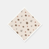 Schattige Hedgehog en Mushrooms Forest Pattern Servet (Hoek)
