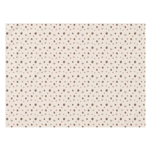 Schattige Hedgehog en Mushrooms Forest Pattern Tafelkleed (Voorkant (Horizontaal))