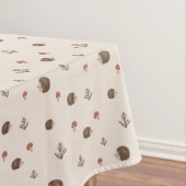 Schattige Hedgehog en Mushrooms Forest Pattern Tafelkleed (Voorbeeld)