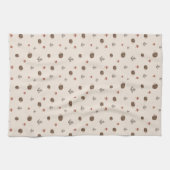 Schattige Hedgehog en Mushrooms Forest Pattern Theedoek (Horizontaal)