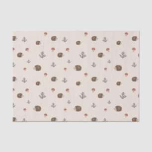 Schattige Hedgehog en Mushrooms Forest Pattern Tissuepapier