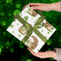 Schattige Hedgehog Groen Pet Shamrock St. Patrick'