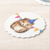 Schattige Hedgehog kinderverjaardagsfeest Kartonnen Onderzetters (Gekanteld)