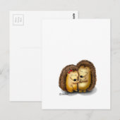 Schattige Hedgehog paar - Mr en Mrs Customize Briefkaart (Voorkant / Achterkant)