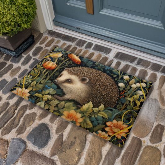 Schattige Hedgehog Tapestry William Morris Style Deurmat