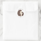 Schattige Hedgehogs Moederdag custom bericht Ronde Sticker (Tas)