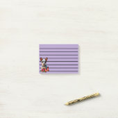 Schattige Heeler Puppy Met Vlinder en Bloem Post-it® Notes (Op bureau)