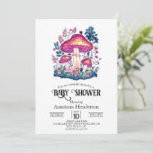 Schattige Heerlijk Paddestoel Baby shower Kaart (Staand voorkant)