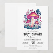 Schattige Heerlijk Paddestoel Baby shower Kaart (Voorkant / Achterkant)