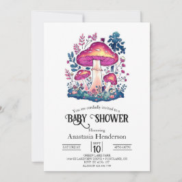 Schattige Heerlijk Paddestoel Baby shower Kaart