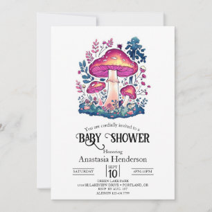 Schattige Heerlijk Paddestoel Baby shower Kaart