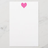 Schattige heet roze hart briefpapier (Voorkant)
