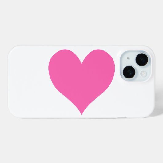 Schattige heet roze hart Case-Mate iPhone case (Achterkant (horizontaal))