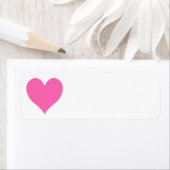 Schattige heet roze hart etiket (Insitu)