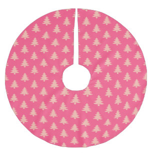 Schattige Heet Roze Sinaasappel Kerstboom Patroon Rok
