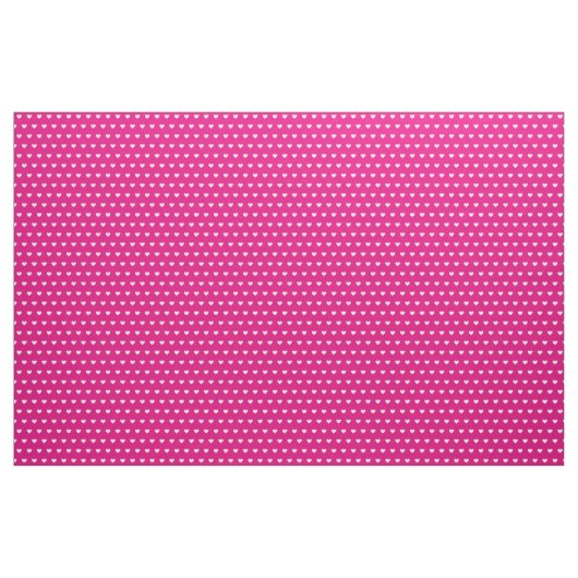 Schattige Heet Roze Wit Harten Dot Pattern Stof (Yard (91,4 cm))