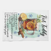 Schattige Heet Toddy Kerst Drink Recept Theedoek (Horizontaal)
