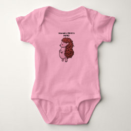 Schattige Hegdity Hedgehog Baby One-sey T-Shirt