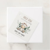 Schattige Heilige Koe Bladblad Pastel Neutraal Bab Bedankjes Labels (In situ)