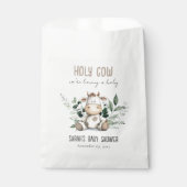 Schattige Heilige Koe Bladblad Pastel Neutraal Bab Bedankzakje (Voorkant)