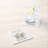 Schattige Heilige Koe Bladblad Pastel Neutraal Bab Kartonnen Onderzetters (Insitu)