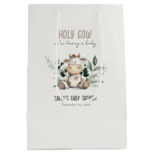 Schattige Heilige Koe Bladblad Pastel Neutraal Bab Medium Cadeauzakje (Achterkant)