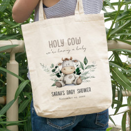 Schattige Heilige Koe Bladblad Pastel Neutraal Bab Tote Bag