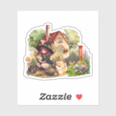 Schattige Heks en Vos | Sticker (Vel)