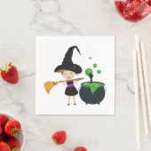 Schattige heks Halloween Servet (Insitu)