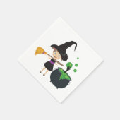 Schattige heks Halloween Servet (Hoek)