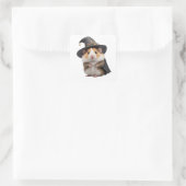 Schattige Heks Hamster Vierkante Sticker (Tas)