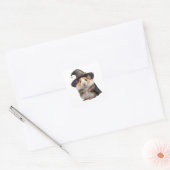 Schattige Heks Hamster Vierkante Sticker (Envelop)