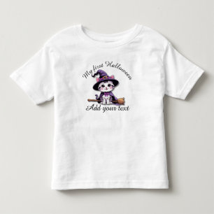 Schattige Heks Kat – Kawaii Halloween Peuter Shirt
