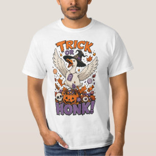 Schattige Heksen Gans Pompoen Snoep Grafisch T-shirt