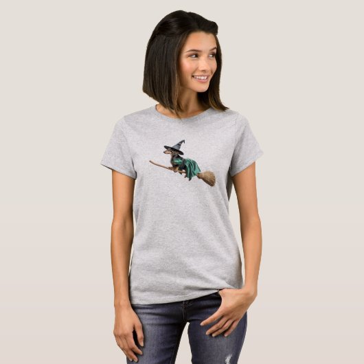Schattige heksendachshund t-shirt (Voorkant volledig)