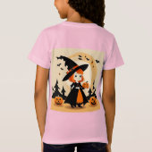 Schattige heksenhoudpompoen t-shirt (Achterkant)