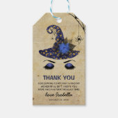 Schattige Heksenmeisjes Halloween Bedankt Favor Cadeaulabel (Voorkant)