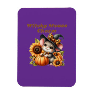 Schattige Heksenmuis Halloween Charm voor Feesteli Magneet