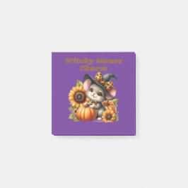 Schattige Heksenmuis Halloween Charm voor Feesteli Post-it® Notes
