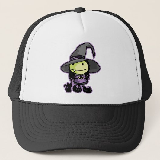 Schattige Heksje Trucker Pet (Voorkant)