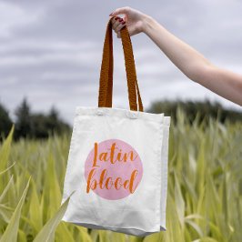 Schattige helder vet vrouwelijk latijns bloed tote bag