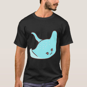 Schattige heldere blauwe pijlstaartrog t-shirt