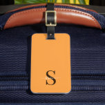 Schattige heldere gele monogram beginletters en na bagagelabel<br><div class="desc">Een schattig en minimaal monogram ontwerp op een heldere gele achtergrond.</div>