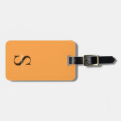 Schattige heldere gele monogram beginletters en na bagagelabel (Voorkant horizontaal)
