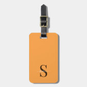 Schattige heldere gele monogram beginletters en na bagagelabel (Voorkant verticaal)