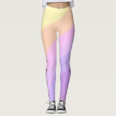 schattige heldere neonborstels eenhoorn kleuren leggings (Voorkant)